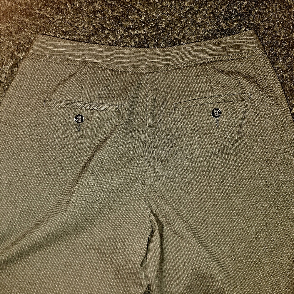Black pinstripe slacks